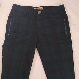 DEMOCRACY AB Tech Plaid Jeggings size 6